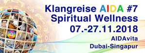 Banner, Klangtage, AIDA, Dubai, integral soundtraining, gongtraining
